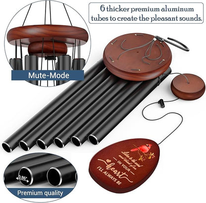 Cardinal Wind Chimes in Memory of Loved One,Sympathy Wind Chimes Memorial Wind Chime for Loss of a Loved One Mother Father,Cardinal Gifts & Sympathy Gift for Bereavement,Condolence,Funeral