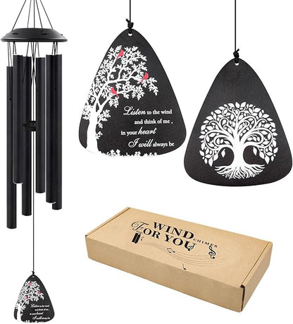 Sympathy Wind Chimes for Loss of Loved One, 32" Memorial Windchimes for Outside, Bereavement Gifts in Memory of Mother Father,Outdoor Chimes Home Garden Patio Decor