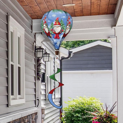 Winter Gnomes Deluxe Hot Air Balloon Windsock Wind Twister Wind Twister 54" x 12" Briarwood Lane