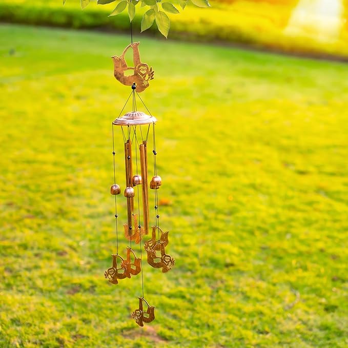 Sloth Wind Chimes for Outside,Sloth Gifts for Women Men/Memorial Gift/Sympathy Gift/Birthday Gifts Metal windchimes Outdoors/Indoors,Garden Decor,Patio,Home,Porch,Yard Decorations