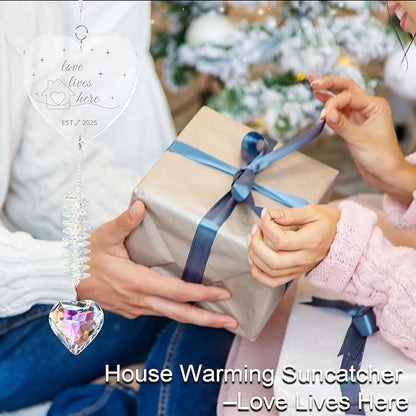Housewarming Gift – Crystal Suncatcher New Home Ornament 2025 – First Home Gift for Couple, Window Hanging Decor, New Home Decoration for Women, Gifts for Homeowners, Home Decor