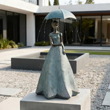 DiliComing Solar Fairy Outdoor-Statue Garden-Decor - 18" Resin Leaf Girl Sculpture with LED Lights for Garden/Patio/Yard | Waterproof Fairy Outdoor Figurines, Unique Home Decor Gifts for Women