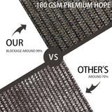 Houssity ZIP CABLE TIES and Brown 3' x 95' Balcony Deck Fence Privacy Screen Cover Panel Shade Cloth Fabric for Chain Link Fence Patio Pool Railing Porch Playground Dog Kennel Residence Commercial Use