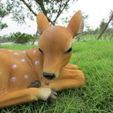 Garden Ornaments Decor Statue Outdoor,for Friends Gifts Art Ornaments Decor Crafts Figurines Collectible Prop Vivid Animal Figurines Arts Real Life Fallow Deer Statue Fawn Resin Sculpture
