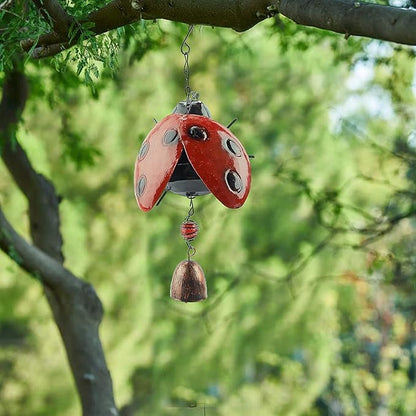 GORGECRAFT Bee Metal Wind Chimes Bell Insect Chime Decor Lucky Rustic Home Ornaments Iron Stereo Hanging Bell for Garden Yard Patio Indoor Outdoor Hanging Decoration