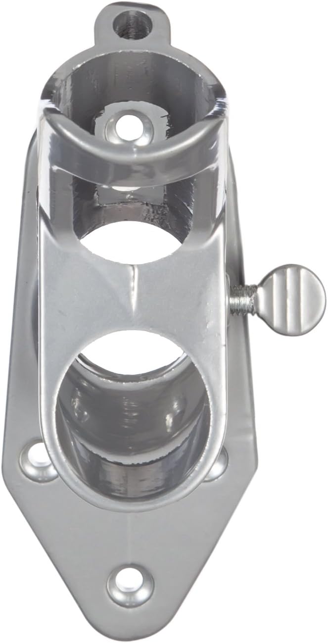 Evergreen Flag Bracket Two-Position 45 and 90 Deg | Aluminum | Silver | Hardware Incl | Outdoor Home and Garden Décor | Residential or Commercial | Wood Metal Plastic Pole - Not Included