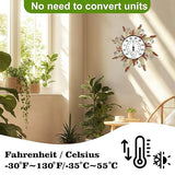 pealstar Outdoor Thermometer Waterproof Sun Decorative Outdoor Thermometers for Patio 13" Large Metal Wall Thermometer for Garden Yard Garage Decor