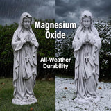 Virgin Mary Statue, 29.9'' H Outdoor Statue Garden Decor Mother Mary Statue for Patio Yard Home Hallway Lawn Magnesium Oxide Stone Religious Indoor/Outdoor Decor