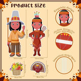 Thanksgiving Yard Signs with Stakes, Includes Pilgrim, Native American, Turkey,Cornucopia Fall Outdoor Decorations for Home Outdoor Yard Patio Lawn Decor, Garden Decorations