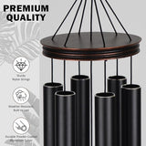 Vanquer Large Wind Chimes for Outside Deep Tone - 46'' Wind Chimes Outdoor Clearance, Memorial Windchimes, Sympathy Gift, Outdoor Décor, Patio, Home Décor, Vintage Black (46" Tree of Life)