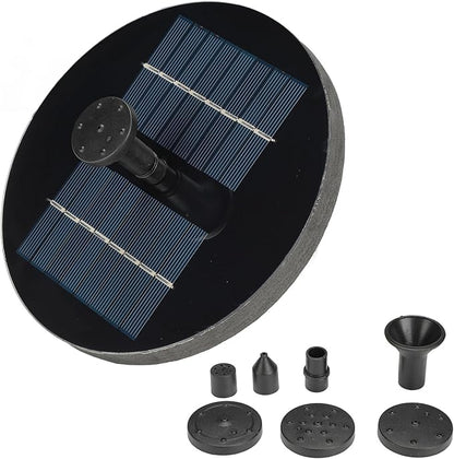 Solar Fountain, Round Solar Water Fountain Pump for Bird Bath, 1.6W Floating Solar Landscape Fountain for Garden Decoration Pool Pond