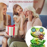 Solar Frog Garden Stake 39.3inch with Realistic Eye Movement Displaying I Love U, Frog Solar Lights Outdoor Garden for Pathway Yard Patio Lawn Ornaments