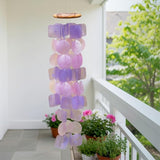 Solange & Frances Wind Chimes for Outside. Spring Decor Windchimes Outdoors Patio Decor. Unique Birthday Gifts for Women, Gift for Women Ideas (Purple & Pink)