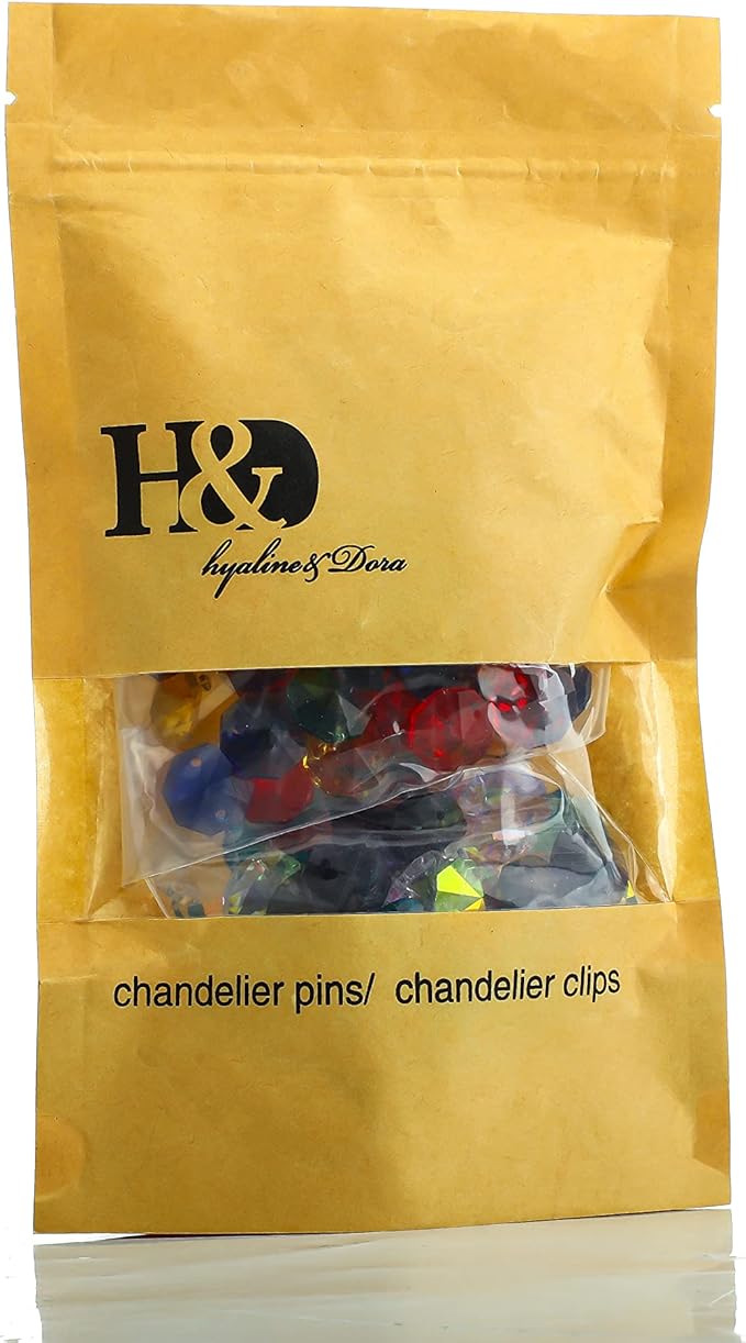 H&D 100pcs Multi Color Sun Catchers Crystal Glass 14mm Octagon Chandelier Beads for Suncatchers Wedding Home Window Garden Hanging Decor