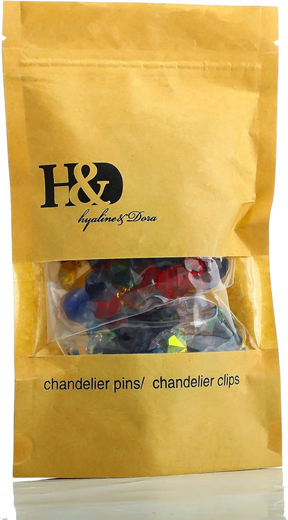 H&D 100pcs Multi Color Sun Catchers Crystal Glass 14mm Octagon Chandelier Beads for Suncatchers Wedding Home Window Garden Hanging Decor