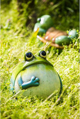 New Creative Evergreen Garden Portly Frog Ceramic Outdoor Figurine