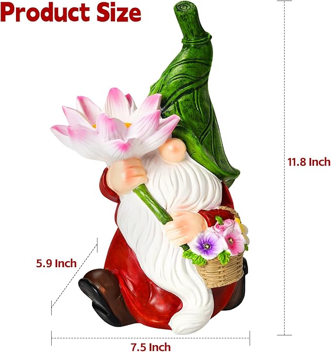 Garden Gnomes Outdoor Gnomes Funny Garden Decor for Outside Yard、Balcony 、Lawn and Gifts for Women, Unique Artistic Housewarming Presents Gift