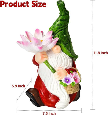 Garden Gnomes Outdoor Gnomes Funny Garden Decor for Outside Yard、Balcony 、Lawn and Gifts for Women, Unique Artistic Housewarming Presents Gift