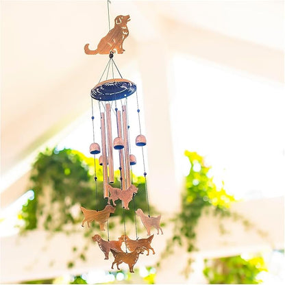 for Mom Golden Retriever Dog Wind Chimes for Outside,Dog Gifts for Women Men/Memorial Gift/Birthday Gifts Metal windchimes Outdoors/Indoors,Garden Decor,Patio,Porch,Yard Decorations