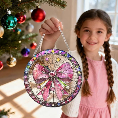 Chrismas Acrylic Stained Glass Window Hanging,Sun Catcher Decor Stained Panel Hangings Wall Art Decor, best christmas gifts 2026 8x8inch (SCL003 Bell)
