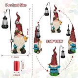 Pohabery 19.3" Large Garden Gnomes Outdoor Statue with Solar Lights, Funny Tall Gnome Garden Decor for Outside Patio Yard Decorations, Unique Gnomes Gifts for Women Mom Grandma