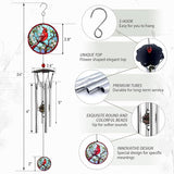 Wind Chimes for Outside 24" Cardinal Wind Chimes Outdoor Home Patio Garden Decor Windchimes Outdoors Cardinal Gifts for Women Mom Grandma Sisters