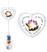 Glass Ornament Suncatcher - I Have You in My Heart - Sympathy Gift for Loss of Loved One - Grief Heaven Keepsake - Mother's Day for Mom Dad Sisters Brothers Grandparents