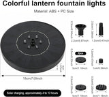Solar Fountain for Bird Bath with Lights, Solar Bird Bath Fountains with 7 Nozzles, Outdoor Solars Water Fountain Pump for Birds Baths, Garden, Pool, Pond