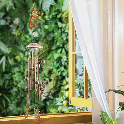 VioraWhite Monkey Wind Chimes Decoration for Outside Metal Windchimes Monkey Gifts for Women Men Wind Chime Garden Decor Outdoor, Memorial Housewarming Festival Birthday Gifts Front Yard Decor