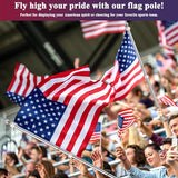 PHITRIC Flag Pole Kit, Tangle Free Spinning Stainless Steel Rustproof Flagpole for 3x5 Sports Fan Outdoor Flags for Outside House (Silver, 6FT, with Bracket)