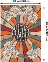 Summer House Flag Vintage Daisy Sun Vertical Double Sided Seasonal Farmhouse Yard Outdoor Decorations 28 x 40 Inch