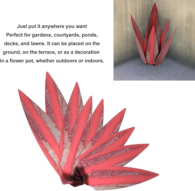 flexman Tequila Sculpture, 10.4in Iron Waterproof Tequila Decoration, Handmade Tequila Rustic Decoration, Art Statue for Gardens, Courtyards, Ponds, Decks, Lawns