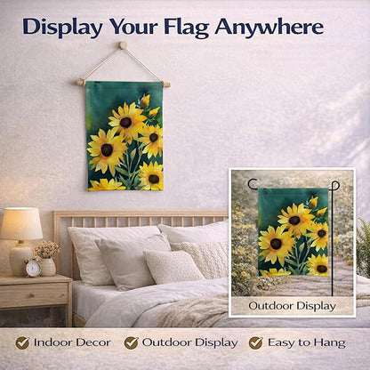 Caroline's Treasures Kentucky Goldenrod in Watercolor Garden Flag Mailbox Flag Decorative Yard Flag Banner Outside Patio Artwork Yard Flower Beds, Garden Size, Multicolor