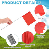 M METERXITY 20-Pack Blank Marking Flags, 15x5.1x4 Inch Waterproof Yard Flags Marking for Lawn/Garden/Irrigation/Landscape/Sprinkler/Survey/Dog Training/DIY [Red]