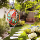Cardinal Wind Spinners Garden Decor as Birthday Gifts for Women Mom,12 inch 3D Stainless Steel Hanging Wind Spinner Metal Catchers Kinetic Sculpture for Outdoor Decor, Patio,Yard Decorations
