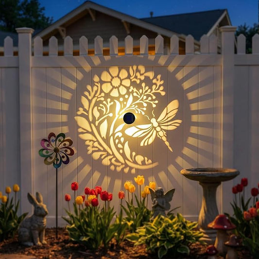 Gardsee Solar Fence Lights 6 Pack Solar Deck Lights Waterproof LED Solar Powered Step Light Wall Lights Outdoor Decorations Warm Yellow Light Decorative Lighting for Garden (Black 5)