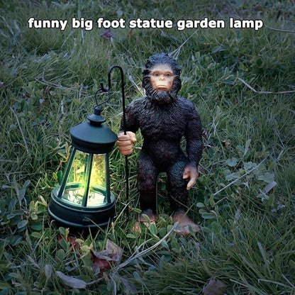 Bigfoot Garden Statues with Lamp Solar Outdoor Decors, Solar Light Big Foot Sasquatch Yard Decorations for Front Porch Patio Lawn Decor, Bigfoot Gifts Sasquatch Gifts Outdoor