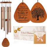 Thank You Gifts for Women Men, Appreciation Gifts for Coworkers Employees Teachers Nurses, 32" Wind Chime Gift with Gift Box & Card for Retirement Farewell Work Anniversary Thanksgiving