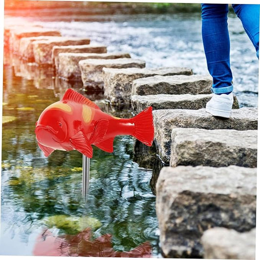 Fish Garden Statue Koi Fish Sculpture for Outdoor,Resin Fish Garden Ornaments,Fish Sculpture Garden for Patio,Yard,Lawn,Pond,Home Decoration (Dark Blue)