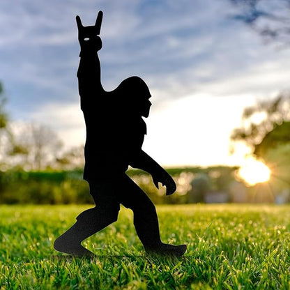Funny Sasquatch Garden Stake Gifts - Cool Metal Sasquatch Lover Present for Birthday Valentines Fathers Day Christmas for Men Women, Novelty Yard Statue Outdoor Prank & Conversation Starter, 1 Pack