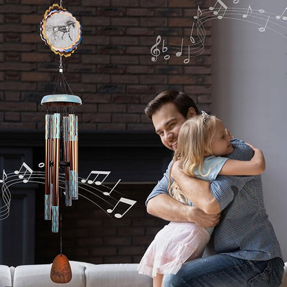 Aoedelyart Wind Chimes for Outside with 3D Animations Horse Wind Spinner,37" Memorial Wind Chimes Outdoor Garden Decor,Horse Gifts for Women Mom Grandma Men Father,Patio Decorations,Garden Ornaments