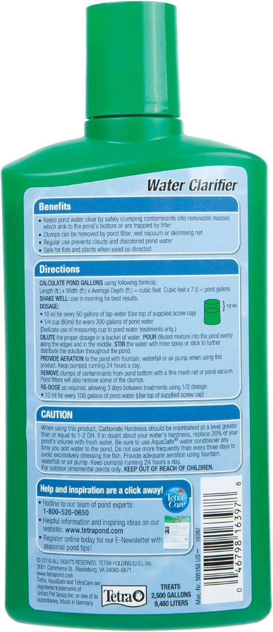 Tetra Pond Water Clarifier, 16.9 Ounces, Treats 2, 500 Gallons
