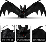 MGparty Halloween Hanging Bats 24 Pcs Realistic Scary Rubber Bats for Halloween Outdoor Indoor Yard Home Window Door Wall Decorations Halloween Party Decorations with 5 Size