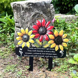 Christmas Grave Decorations for Cemetery, Sunflower Metal Memorial Garden Stakes for Mom Dad Pet, Outdoor Sympathy Gift Stakes (Sunflower)