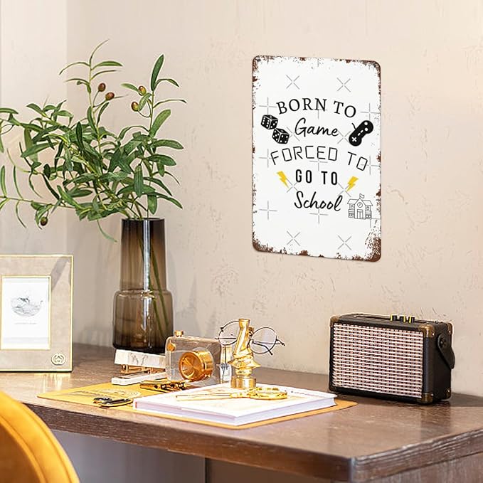 Retro Metal Tin Sign For A Game You Don't Need A Teacher Funny Wall Decor for Home,Garden,Patio,Yard,Office,Vintage 8x12 Inches Room Decorations