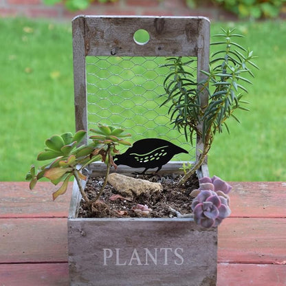 COHEALI Metal Quail Garden Stakes 4pcs Silhouette Quail Family Stake Farm Animal Decorations for Outdoor Garden Patio Lawn Yard Pathway Sticks Decor