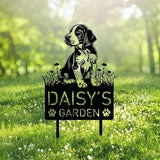Custom English Coonhound Dog Metal Memorial Garden Stake Personalized Pet Grave Marker Name Sign Remembrance Stake Decor Sympathy Dog Loss,Outdoor Statues for Yard Garden Lawn Patio Pathway Grave.