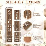 Summer Welcome Sign for Front Door, 47'' Brown Wooden Porch Sign Large Warm Greeting Door Sign Farmhouse Vertical Porch Sign Rustic Standing Welcome Yard Signs for Patio Outdoor Indoor Garden