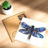 Dragonfly Handmade Resin Suncatchers, Artisan Boho Sun Catcher Stained Glass Effect Dragon Fly Window Hanging Garden Decor, Gift for Mother's Day Mom Grandma Wife Women