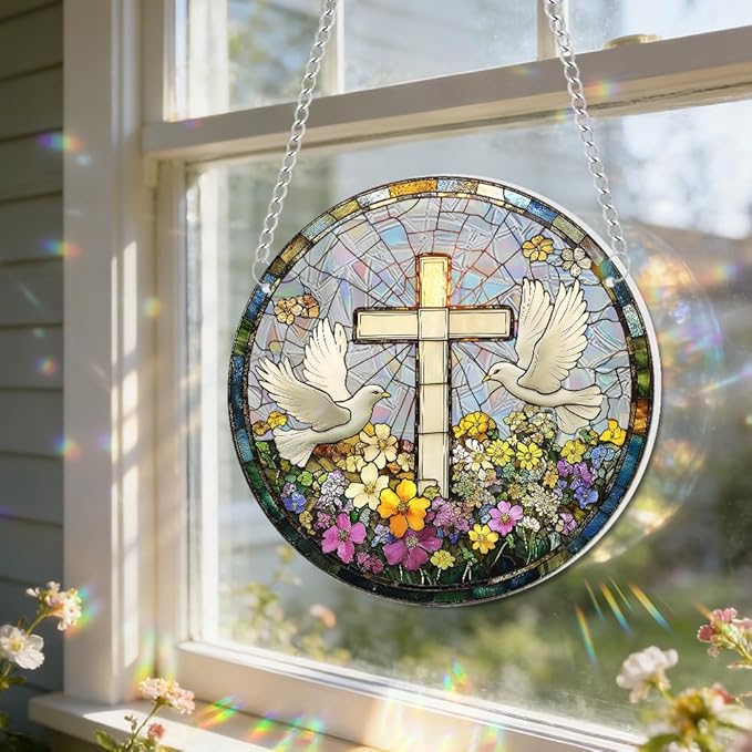 Sun Catchers Indoor Window, Acrylic Rainbow Suncatcher Window Hanging Decoration for Living Room Bedroom Summer Home Balcony Ornaments Decoration (SC237)